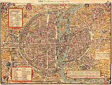 Paris Map. François de Belleforest, 1572 